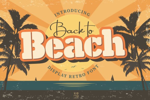 Back to Beach: A Vintage Display Font for Editorial Design