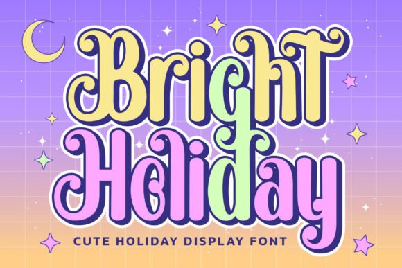 Bright Holiday Display Font for Creative Craft Projects