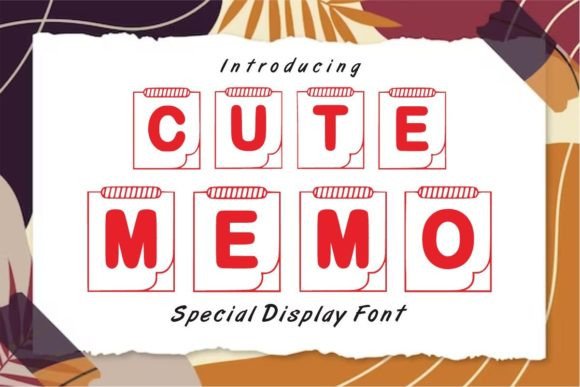Cute Memo: A Playful Display Font for Modern Web Design