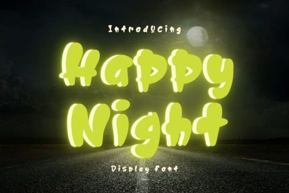 Happy Night: A Playful Display Font for Authentic Branding