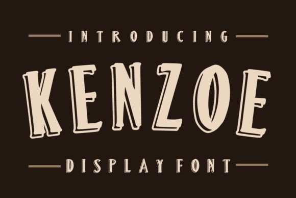 Kenzoe: The Vintage Display Font for Bold Branding