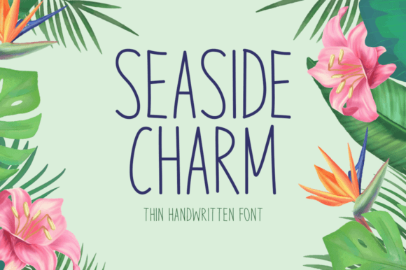 Seaside Charm: The Perfect Handwritten Display Font for Your Next Project