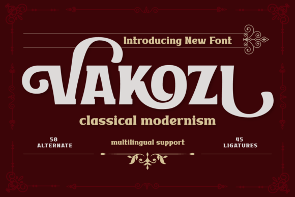Vakozi: A Stunning Classic Serif Font for Elegant Branding